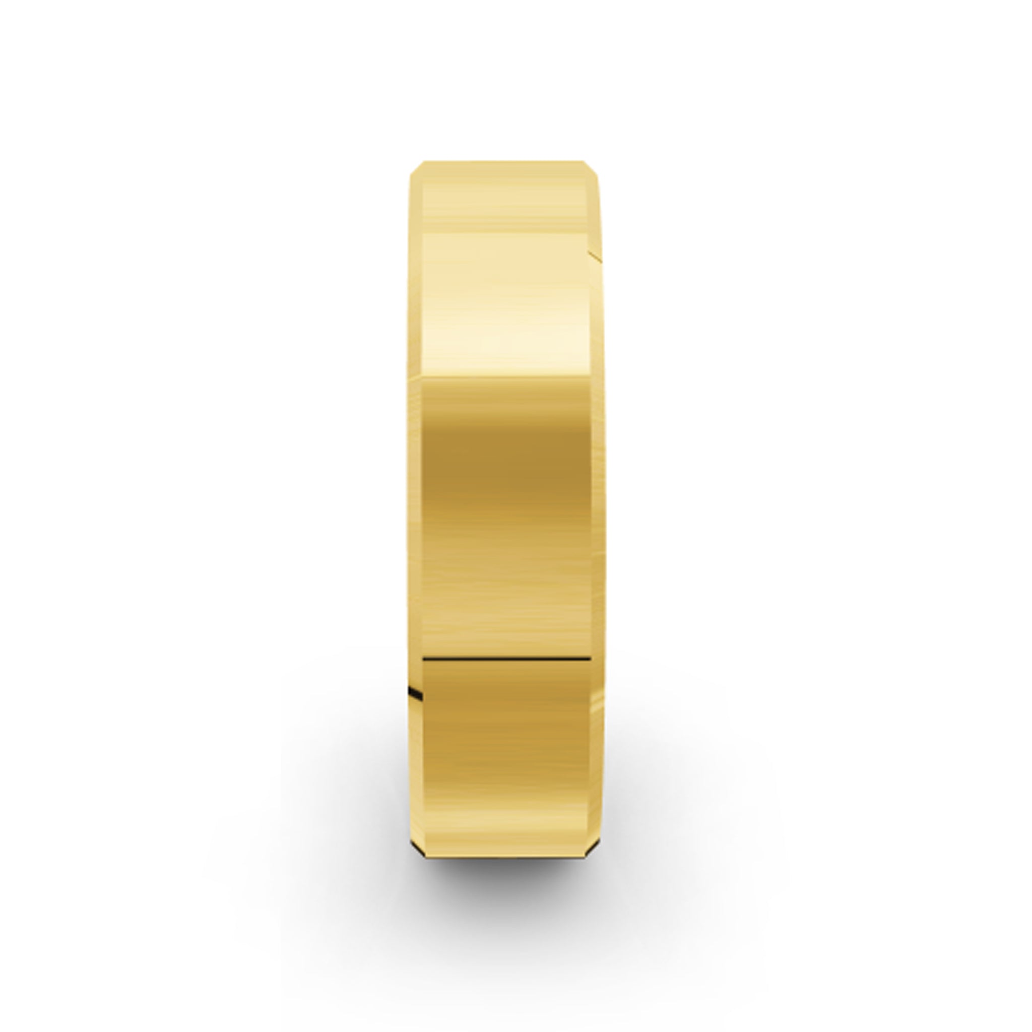 Men's Beveled Yellow Gold Ring