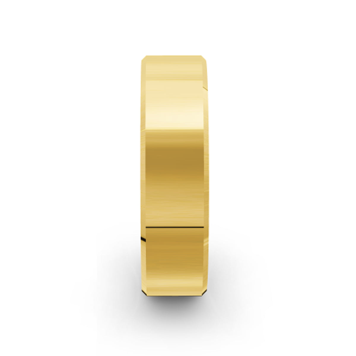 Men's Beveled Yellow Gold Ring
