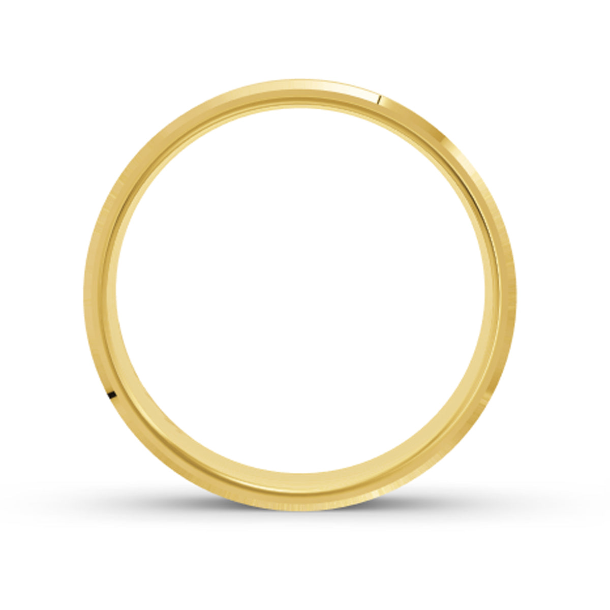 Men's Beveled Yellow Gold Ring