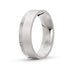 Men's White Gold Single Polished Edge Ring