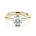 Round Bezel Moissanite Engagement Ring