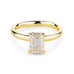 Emerald Cut Moissanite Engagement Ring
