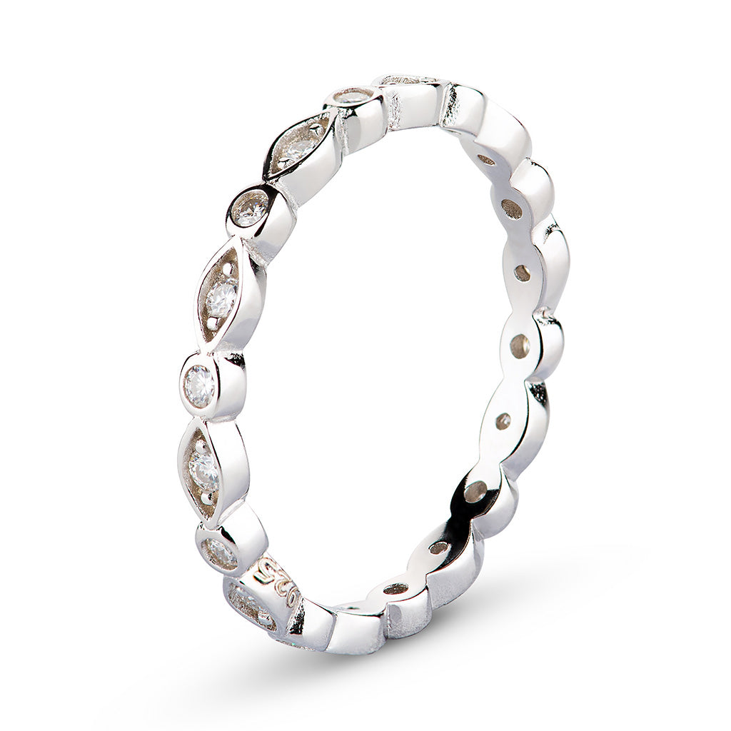 Marquise Moissanite Eternity Band