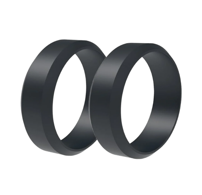 Men’s 8mm Silicone Beveled Edge Ring Bundle