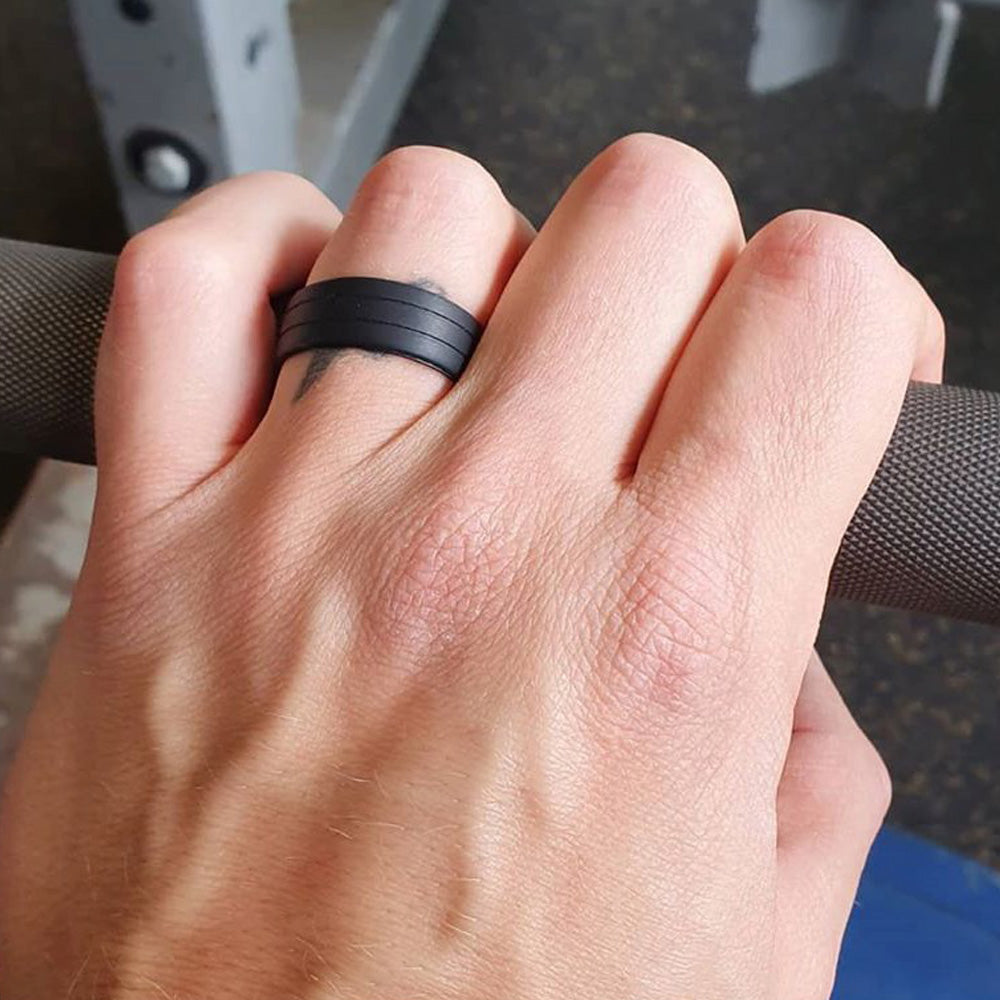 Men's Parallel Silicone Ring