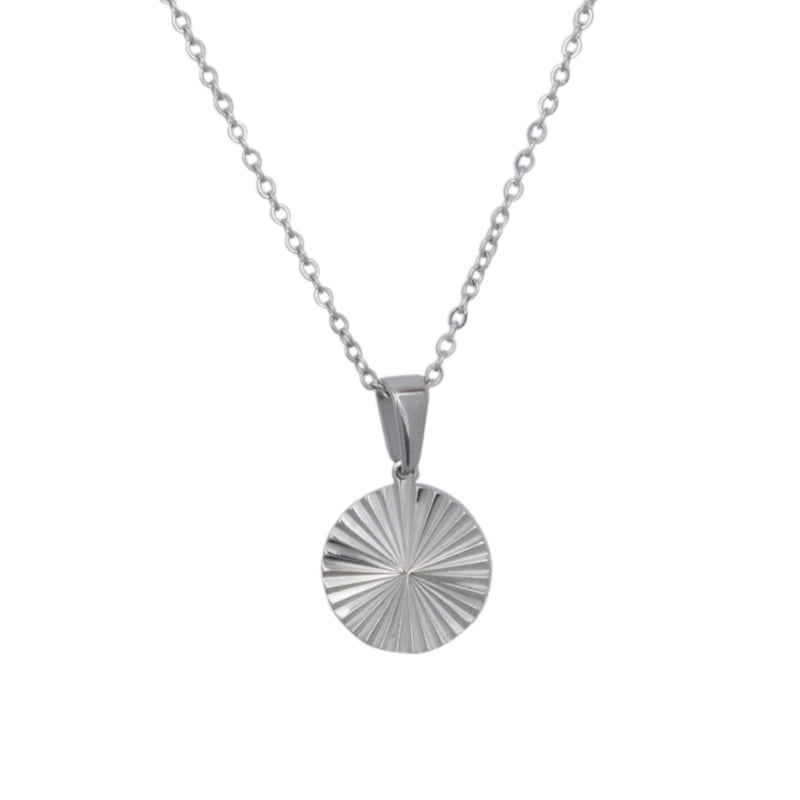 Silver Sun Pendant Necklace