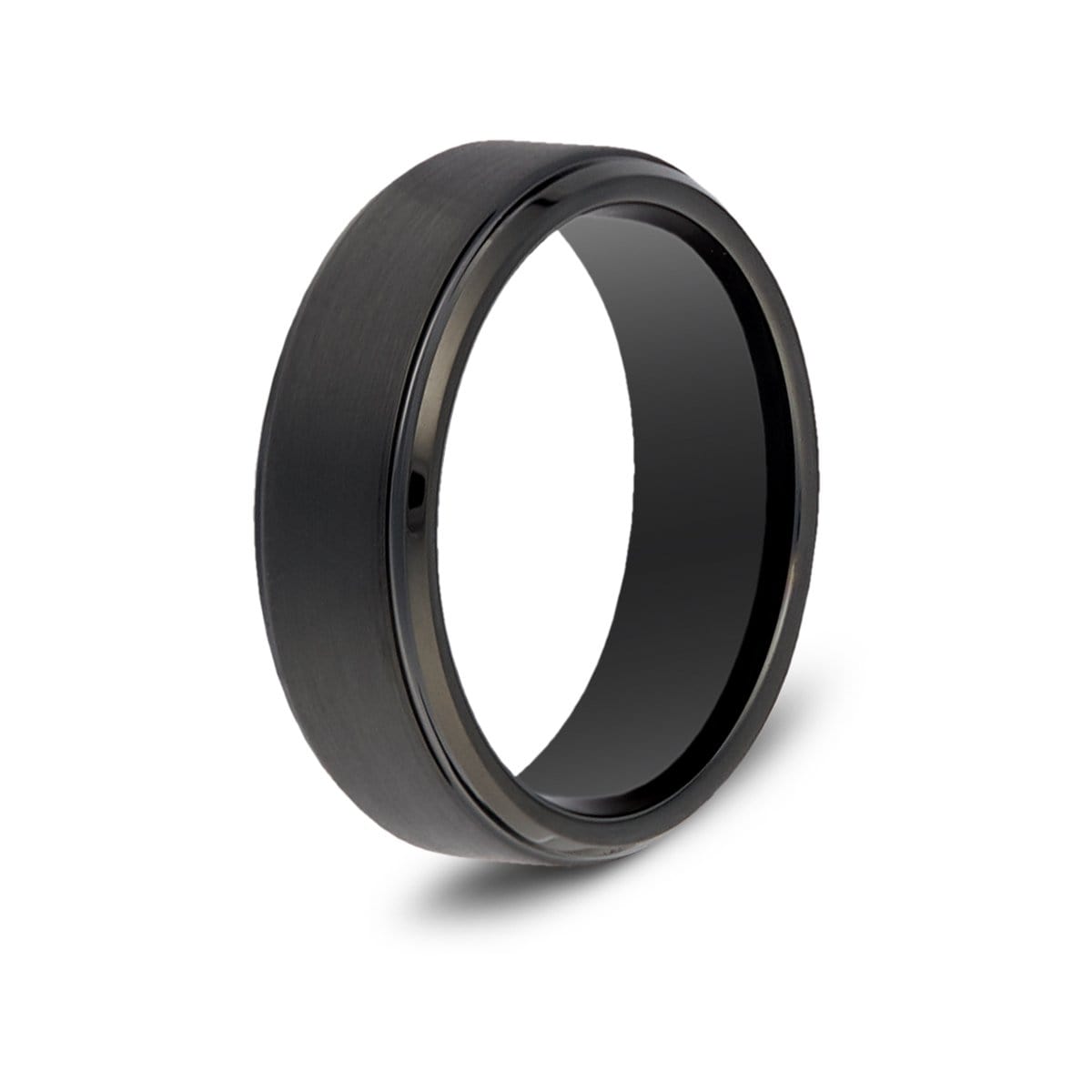 Men’s Brushed Black Tungsten Ring