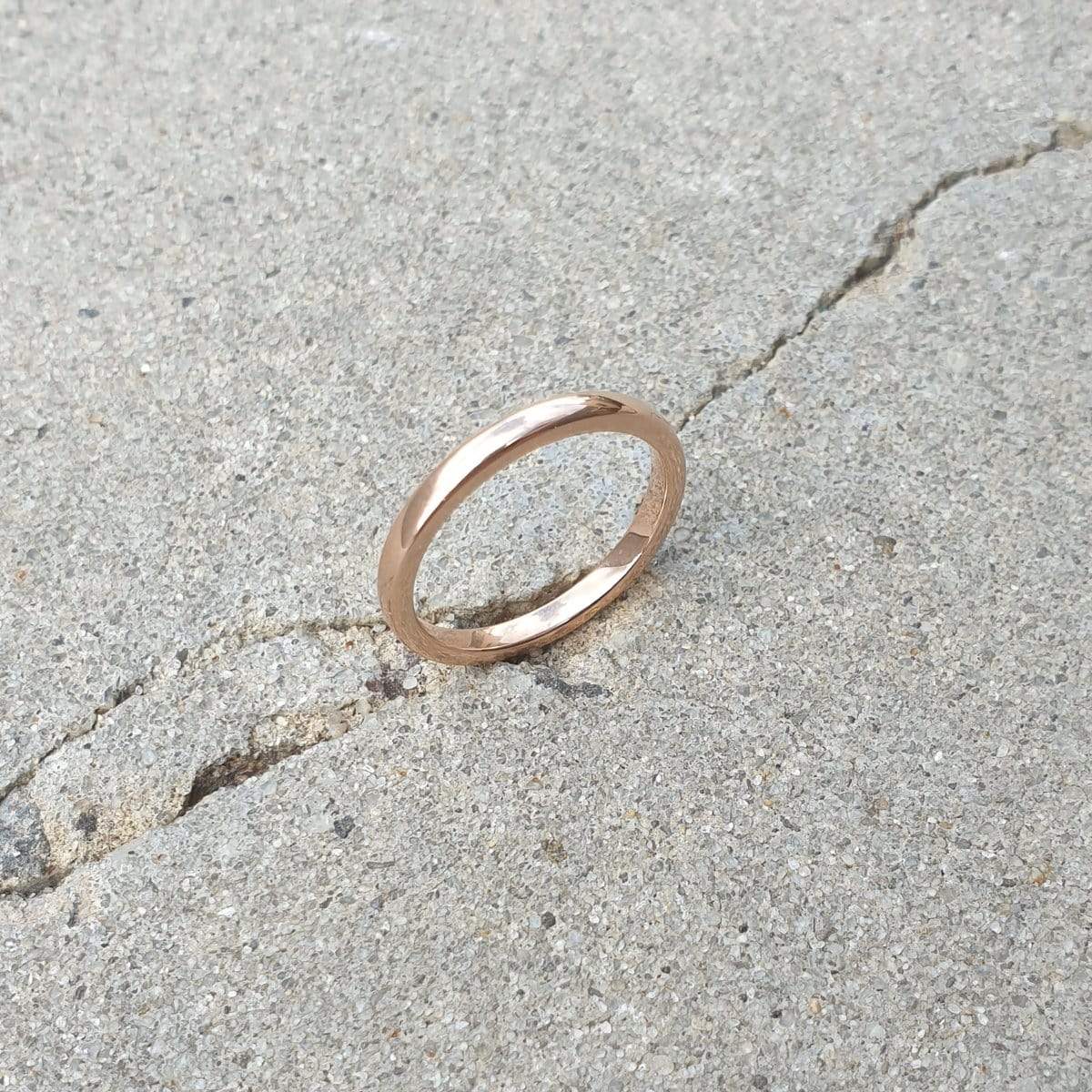 2mm Rose Gold Tungsten Ring