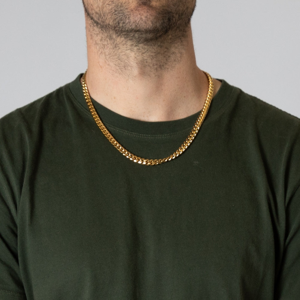 Gold Cuban Chain Necklace (8mm)