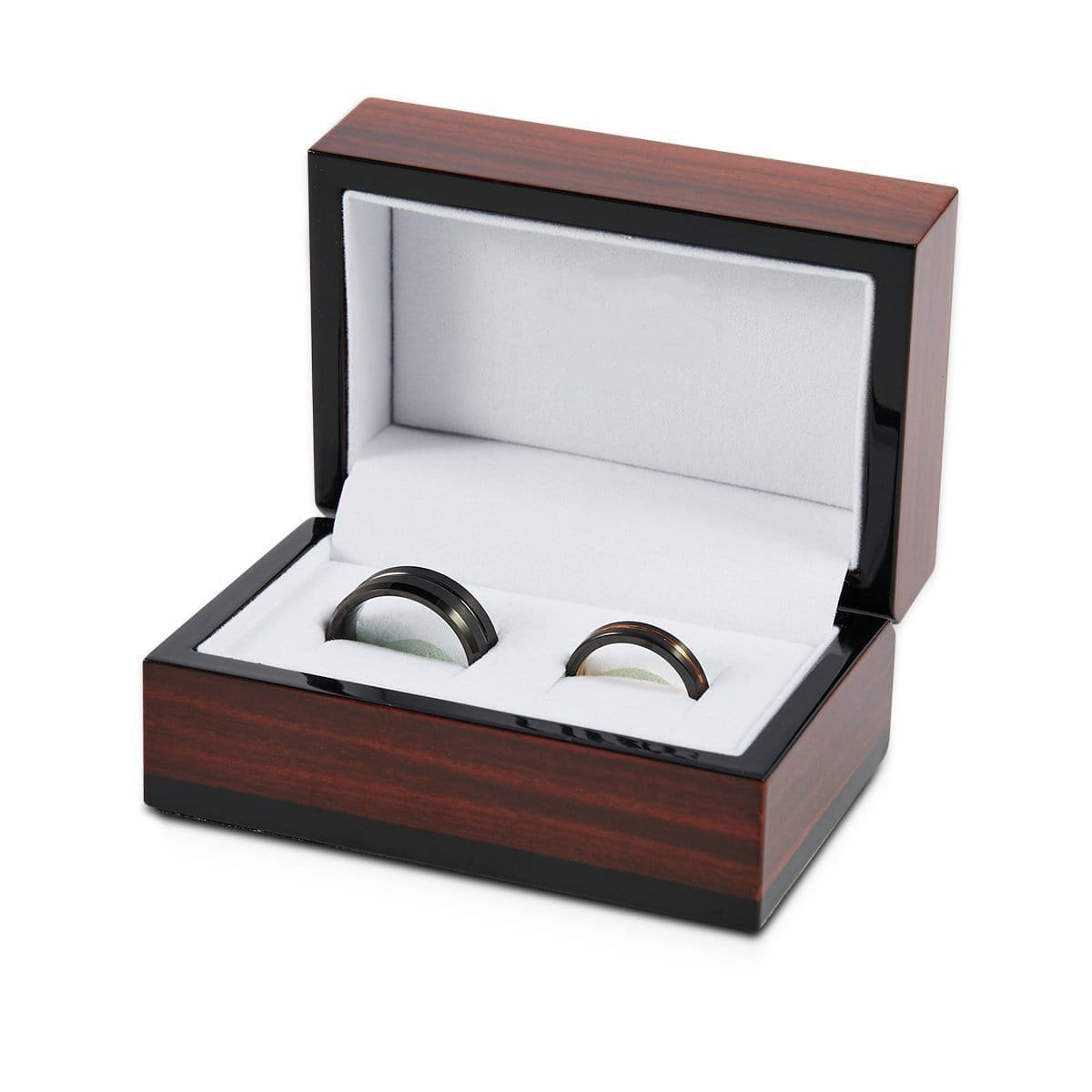Premium Wood Double Ring Box