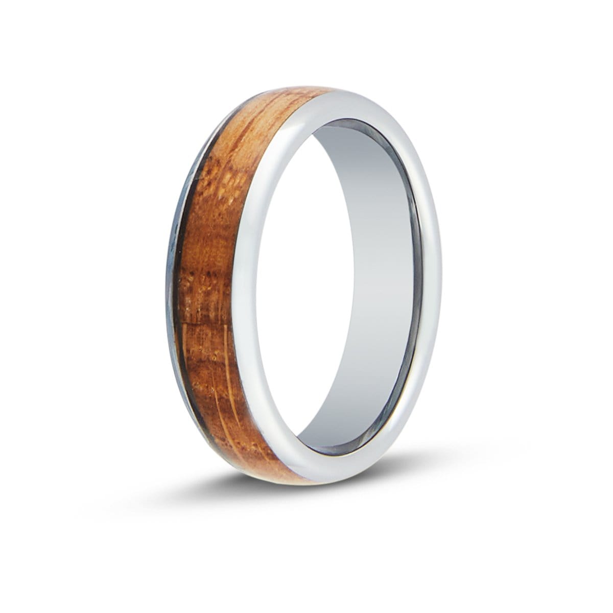 Men's Polished Wood Ring  Tungsten wedding rings - ETRNL