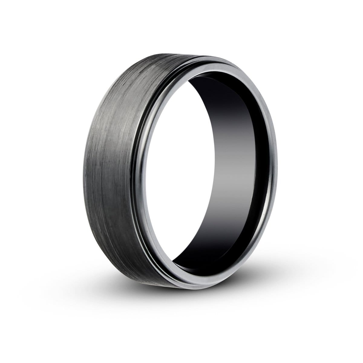 Men’s Brushed Black Zirconium Ring