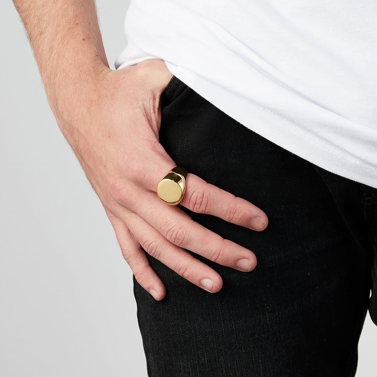 Gold Nugget Men's Ring 