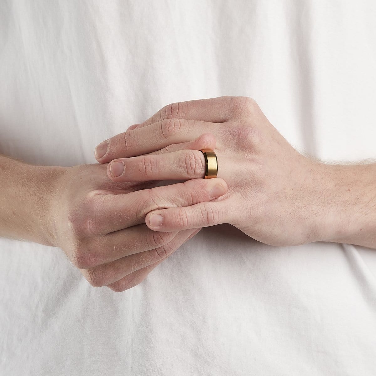 Men’s Gold Wood Inlay Ring