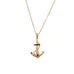 Gold Anchor Pendant Necklace