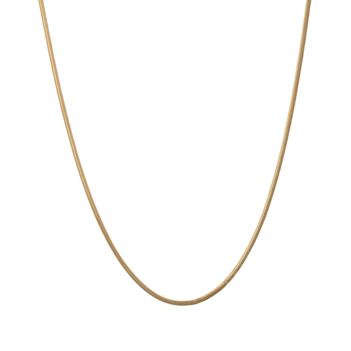Gold Flat Snake Chain Necklace (3mm)