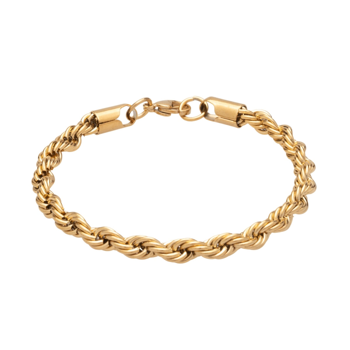 Gold Rope Chain Bracelet (6mm)