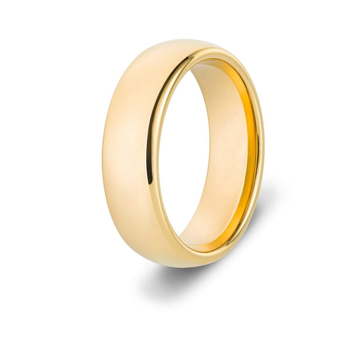 Men's Classic Gold Tungsten Ring