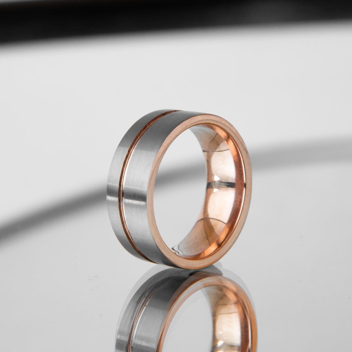 Men’s Rose Gold Accent Tantalum Ring