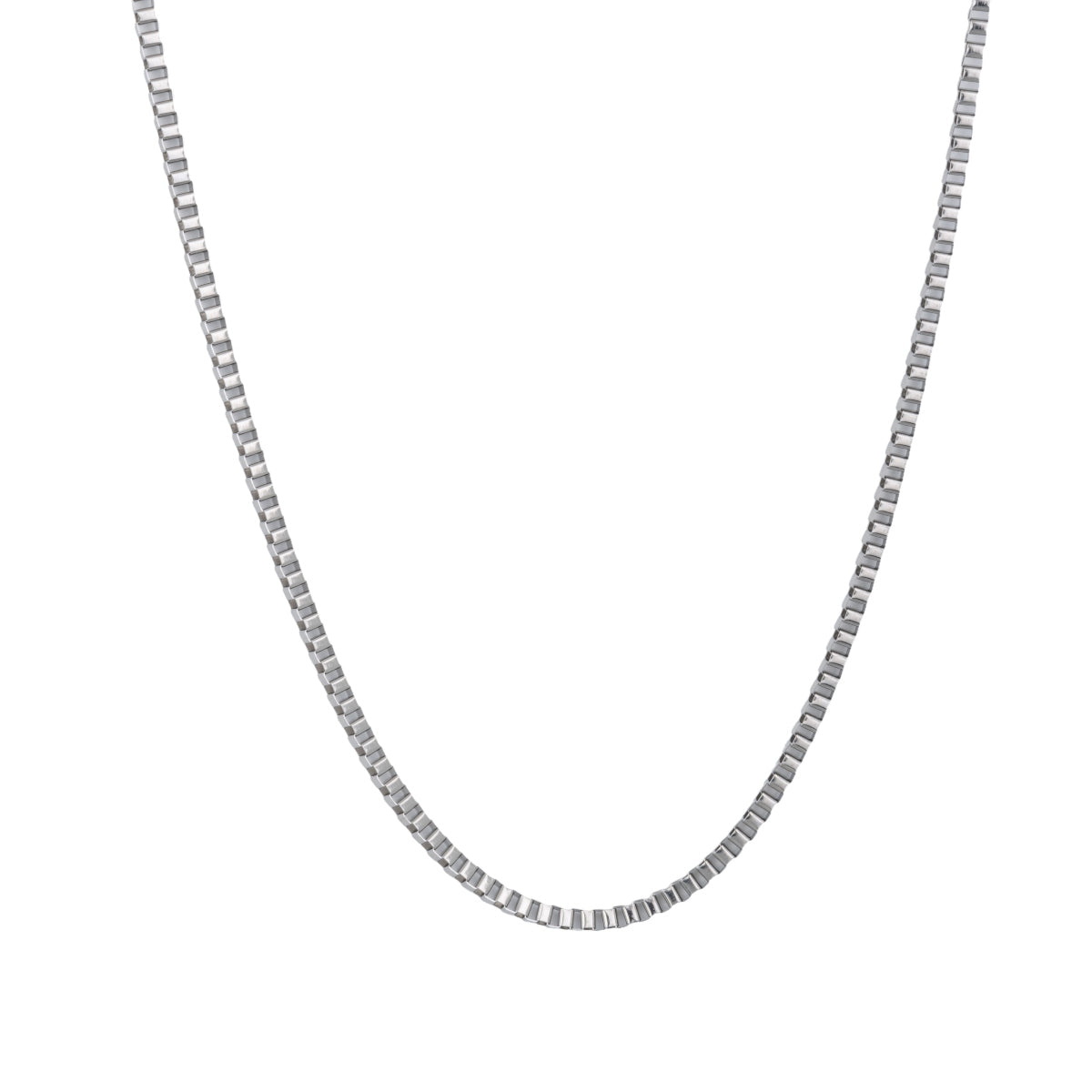 Silver Box Chain Necklace (4mm)