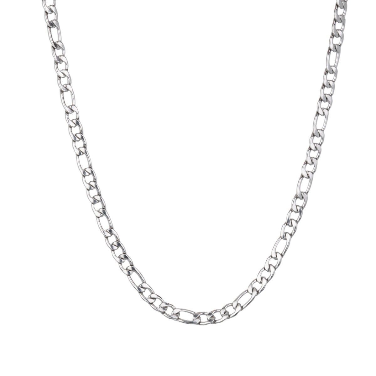 Silver Figaro Chain Necklace (8mm)