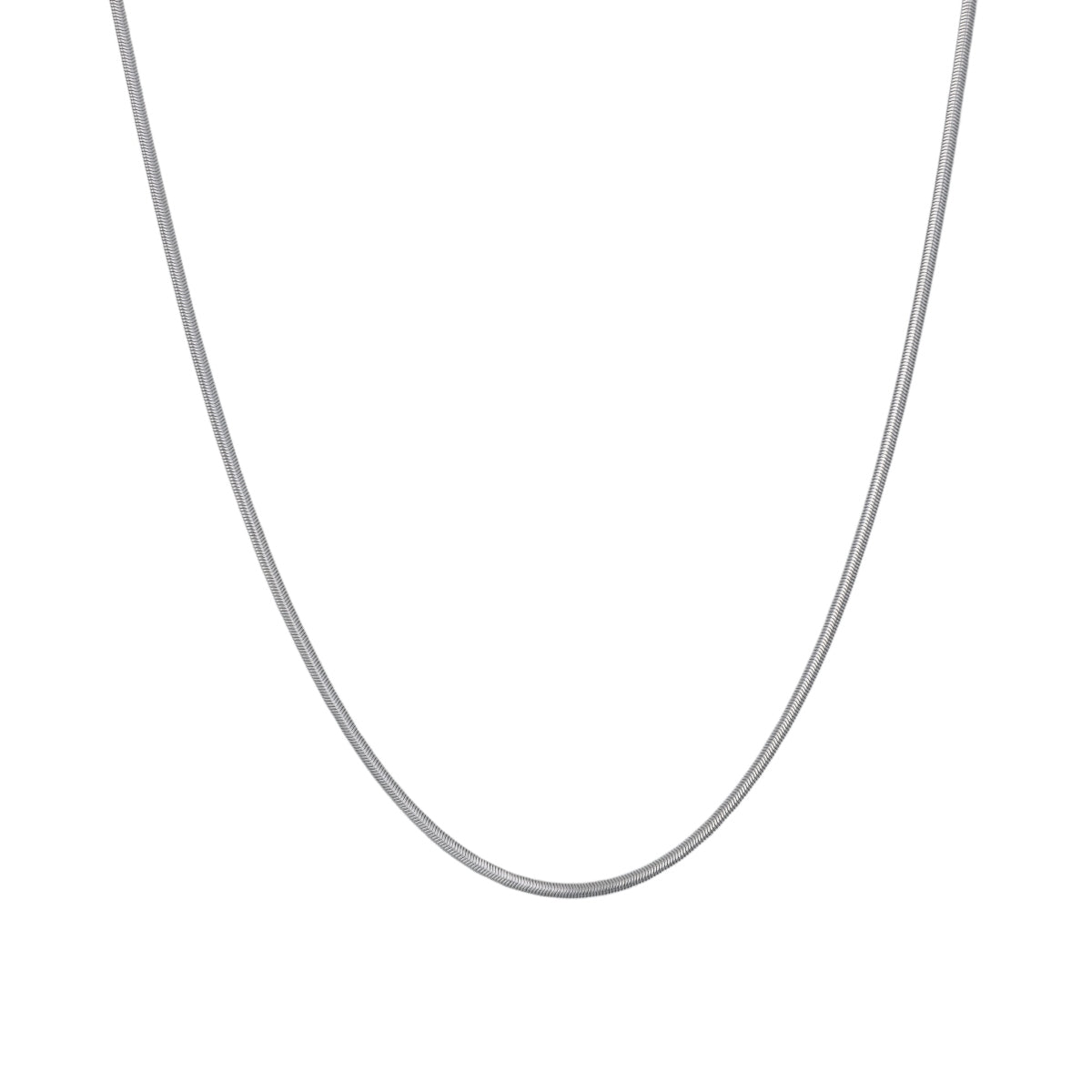 Silver Flat Snake Chain Necklace (3mm)