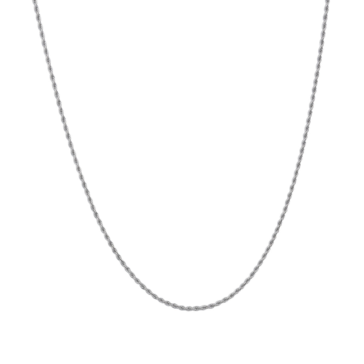 Silver Rope Chain Necklace (3mm)