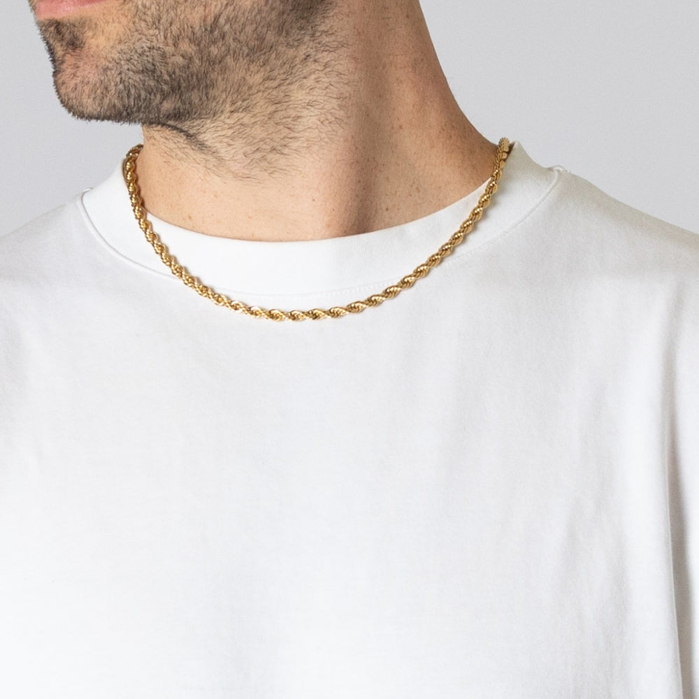 Gold Rope Chain Necklace (5mm)