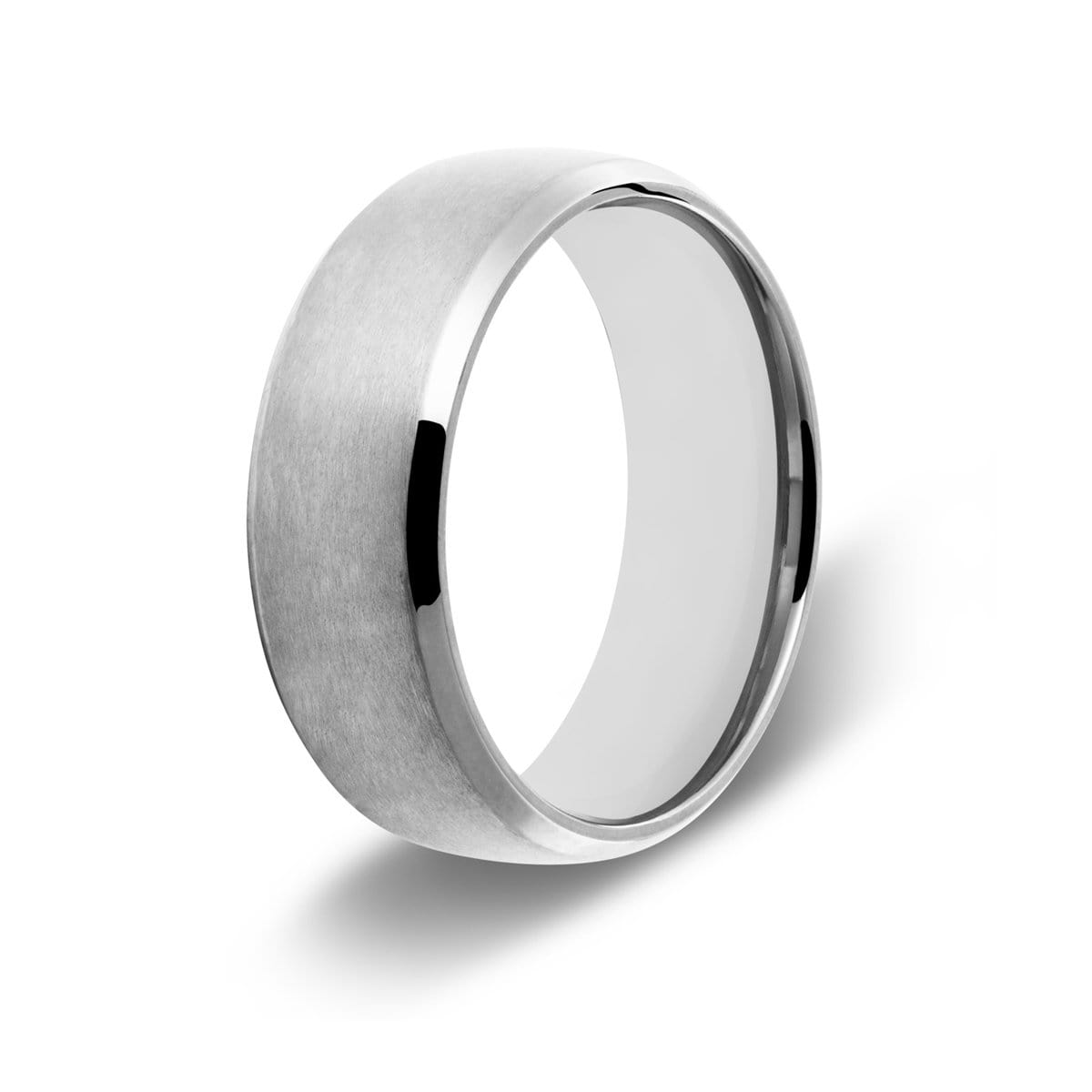 Men's Modern Style Comfort Fit 8mm Ring in Titanium | Ruby & Oscar