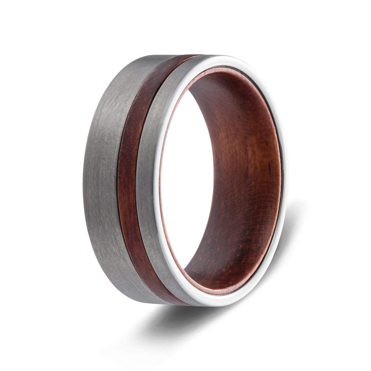 Men’s Tungsten Ring with Wood Accent