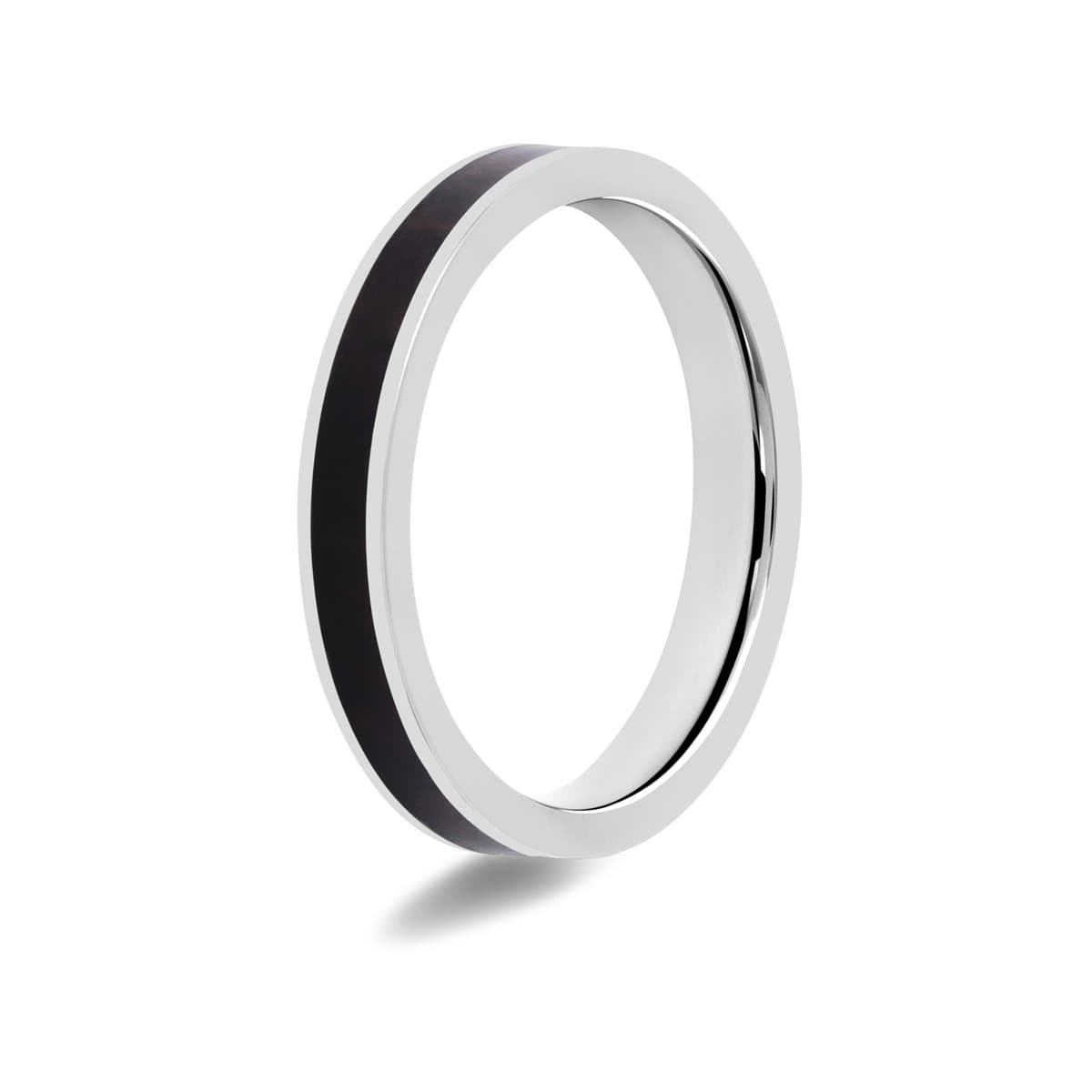 Women’s Blackwood Inlay Titanium Ring